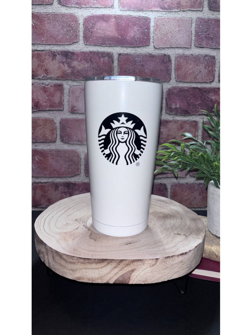 Starbucks Stainless Steel Travel Mug with Clear Slide Tab Lid 20oz- Pre-Owned